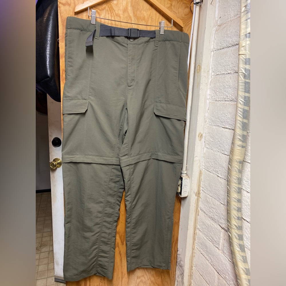 The North Face Nylon Convertible Pants Men's Extra Large‎ Green Hiking Outdoors